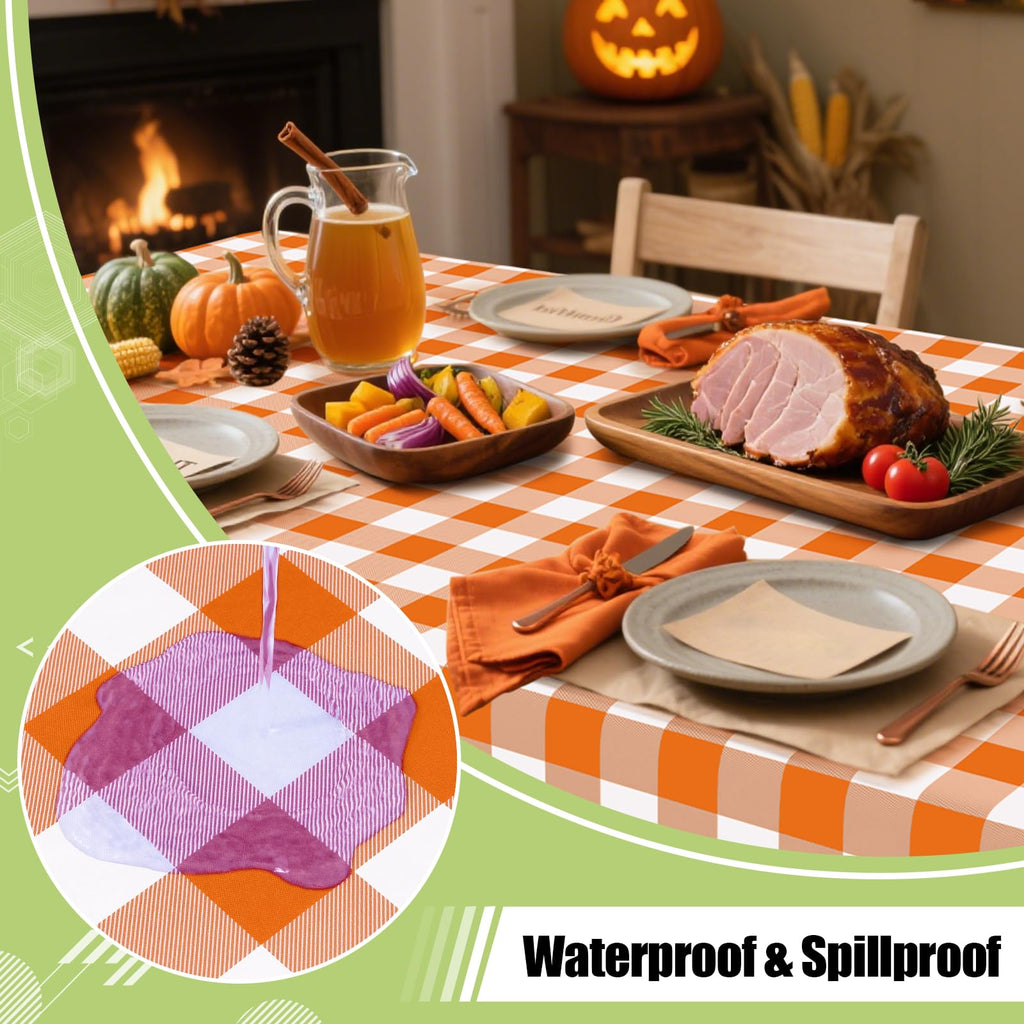 Thanksgiving Tablecloth, Flannel Backed Vinyl Table Cloth, 54"x54"