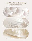 Goose Feather Down Fibers Comforter Twin, Organic Cotton Duvet Insert, All Season Warmth, Baffle Box