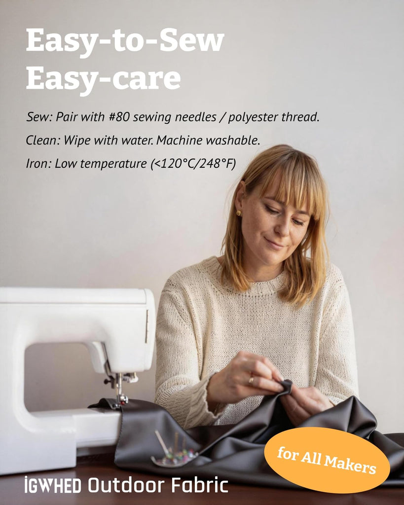 Outdoor Fabric by the Yard - White Ripstop Fabric - Water Repellent, Lightweight Polyester Fabric for Sewing, Covers