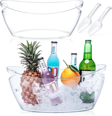 Ice Buckets for Parties, Ice Bucket for Cocktail Bar, 5.5L Drink Buckets for Parties, Wine Cooler, Champagne - Set of 2