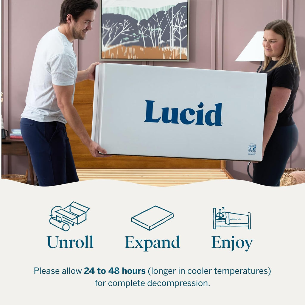 14" Plush Gel Memory Foam Mattress - Bamboo Charcoal & Cooling Gel - Fiberglass Free - Bed in a Box - CertiPUR-US