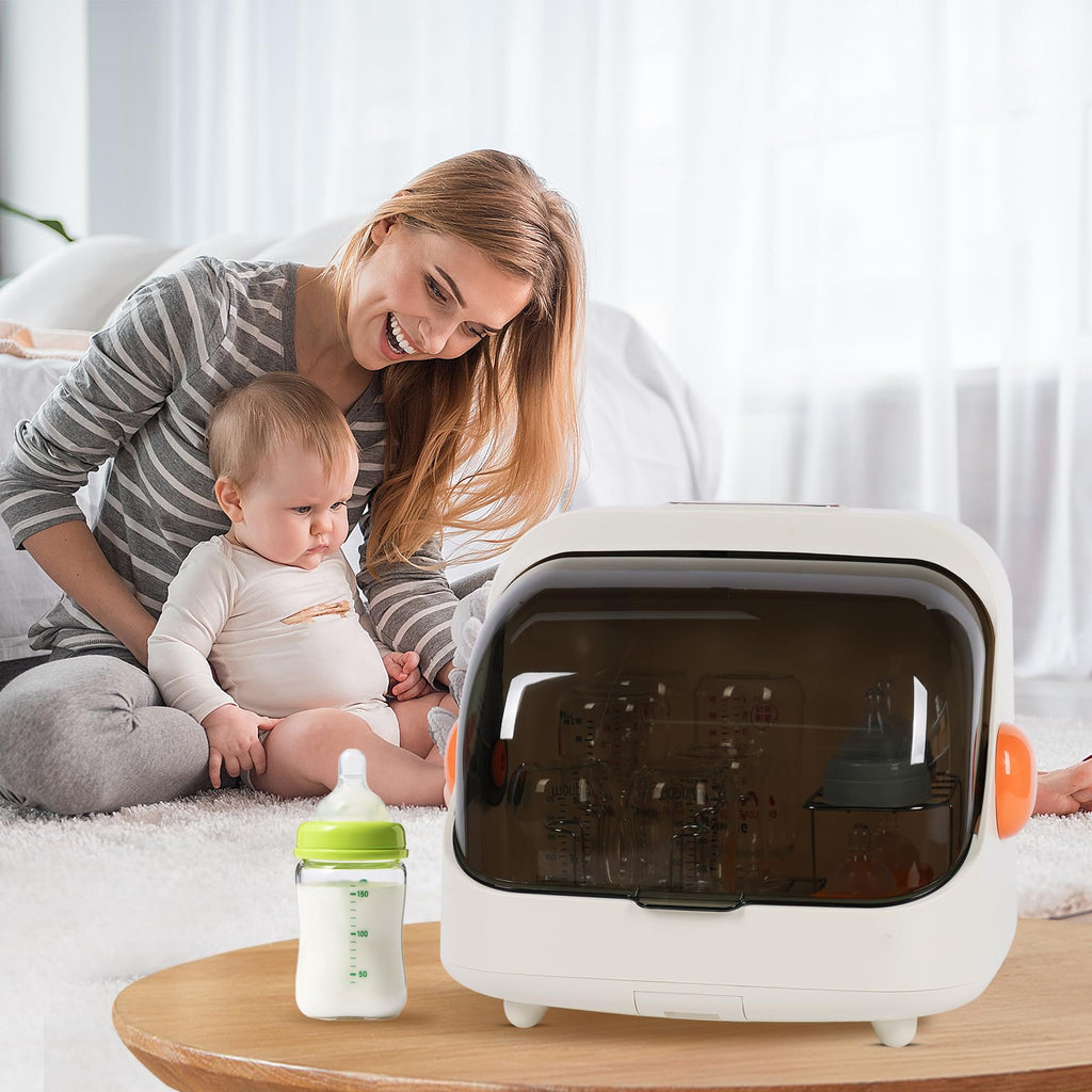 Transparent Baby Bottle Drying Rack with Cover