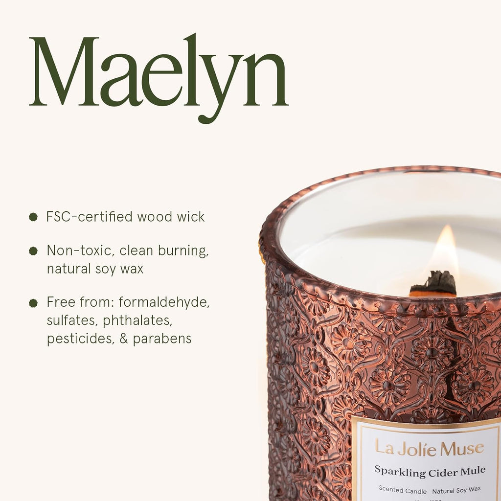 Sparkling Cider Mule Scented Candles,19oz Soy Wax