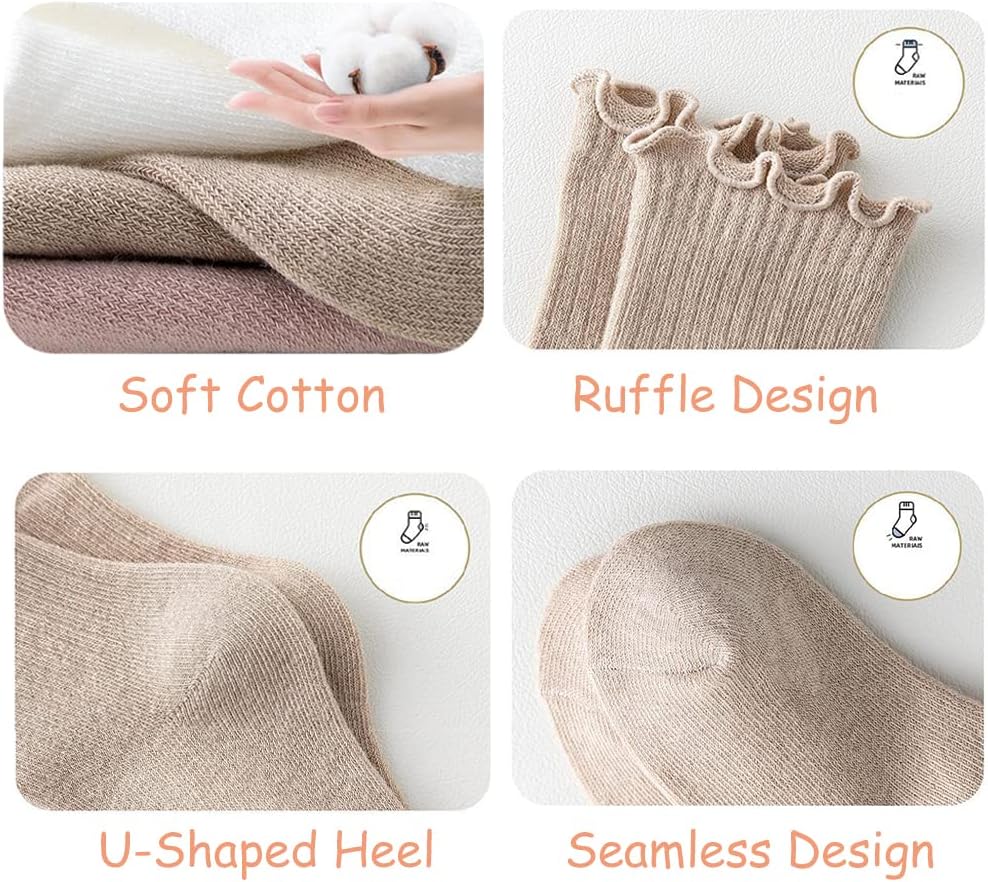 Toddler Girl Ruffle Socks Baby Girls Knee High Socks
