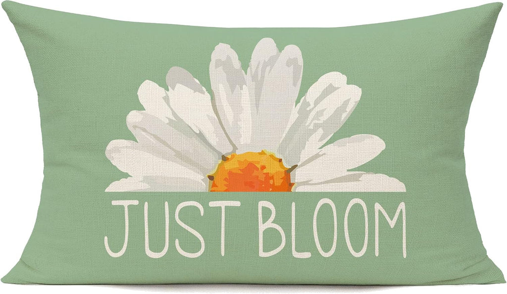 12x20 Lumbar Outdoor Green Throw Pillow Covers Set of 2 Spring Summer Decorative Cushion Cases Home Décor