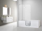 Ella Laydown 32x72 Air Massage Walk-In-Bathtub Left Drain, Bi-Fold Shower Screen