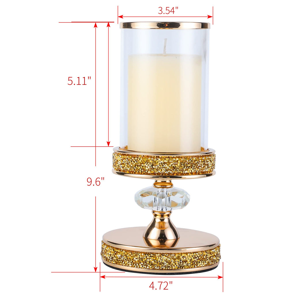 Candle Holder, Pillar Candle Holders, Crystal Candlesticks Holder for Wedding, Parties, Events, Chirstmas, Home Decor