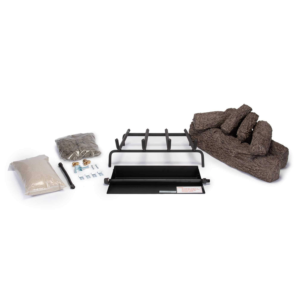 30-inch Live Oak Log Set with Vented Burner and Gas Connection Kit. Match Lit (Natural Gas Only)