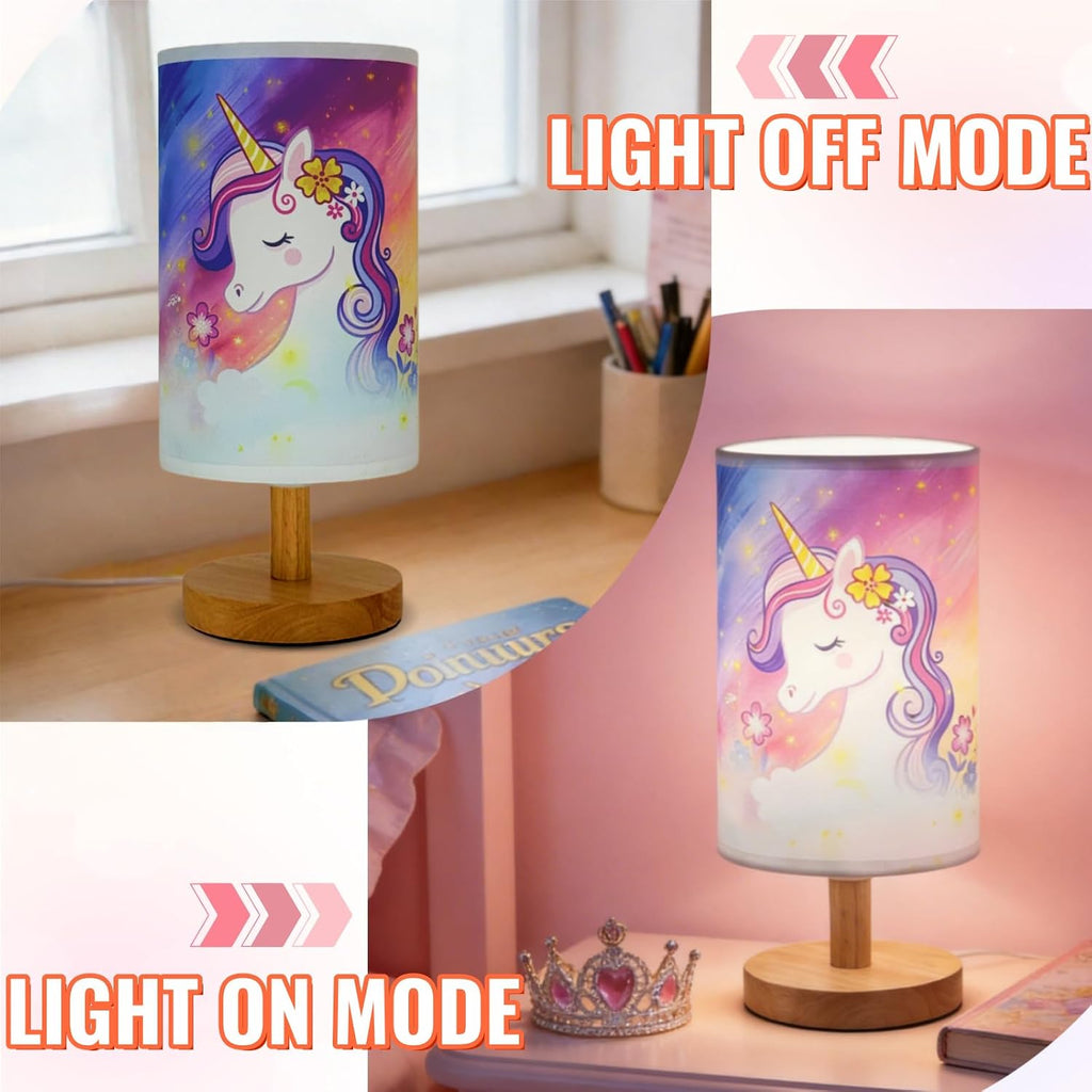 Unicorn Lamp,Cute Kids Table Lamp Girls Decorative Bedside Lamp