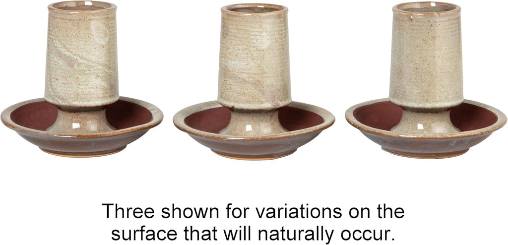 Stoneware Match Holder with Striker Plate and Reactive Glaze, Grey