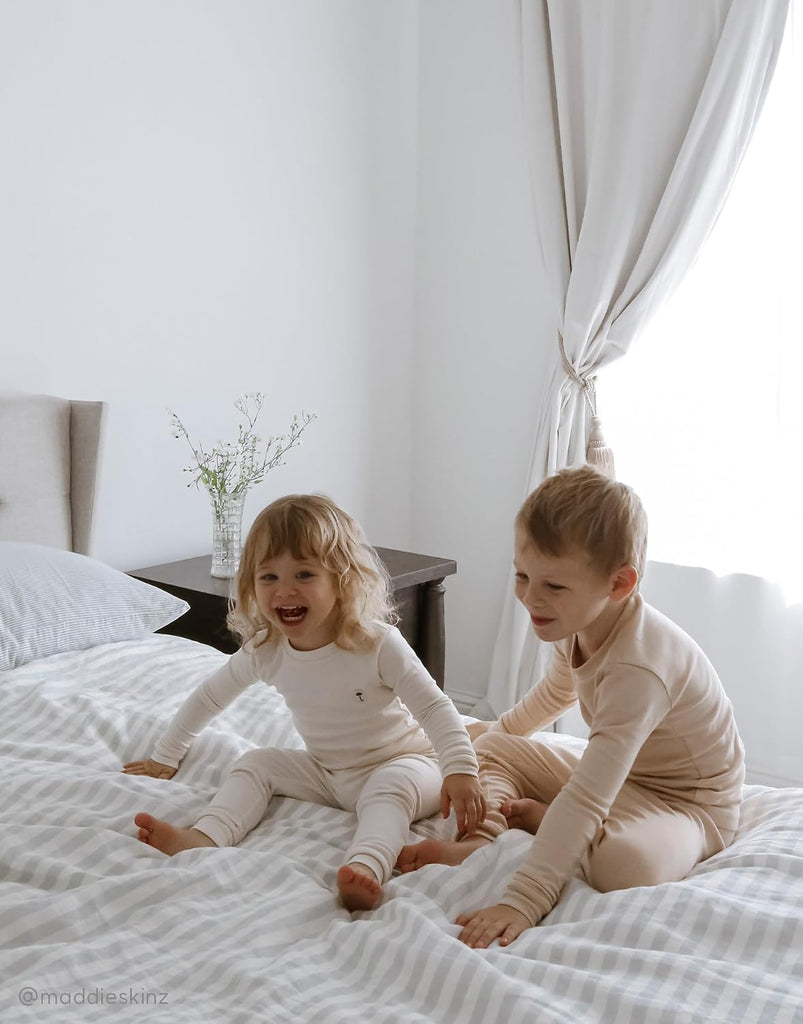8Y Baby Toddler Pajamas Cotton Modal Blend Long Sleeve Snug Fit