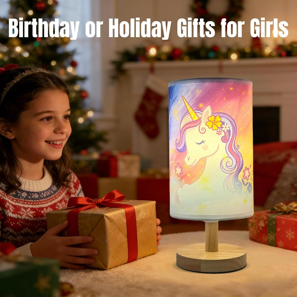 Unicorn Lamp,Cute Kids Table Lamp Girls Decorative Bedside Lamp