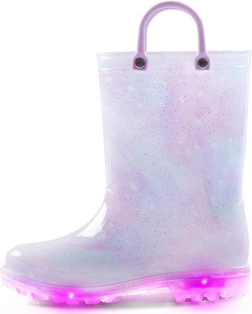 Toddler Light Up Rain Boots for Girls Boys Waterproof Rain Boots