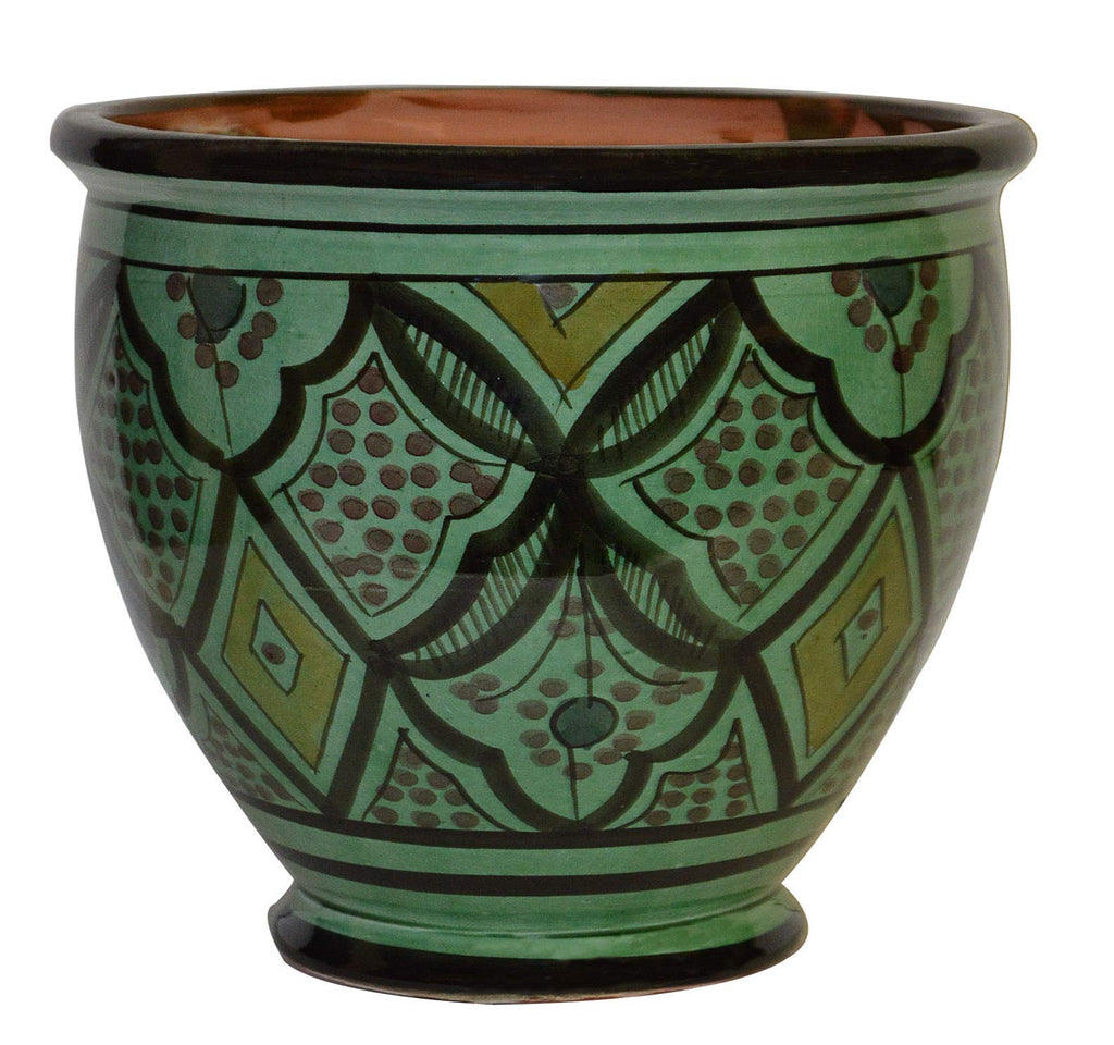 Pots Flower Pot Moroccan Spanish Garden Drain Hole Ceramic Planter Handmade