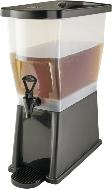 3 Gallon Slim Plastic Beverage Dispenser with Base