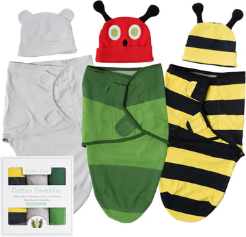 Baby Cotton Swaddles for Newborns, 0-3 &
