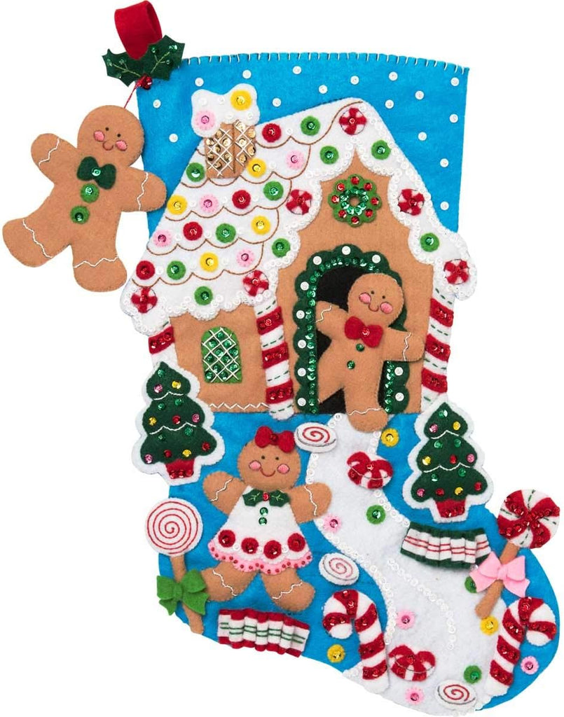 18-inch Felt Applique Kit, 86898E Gingerbread Dreams