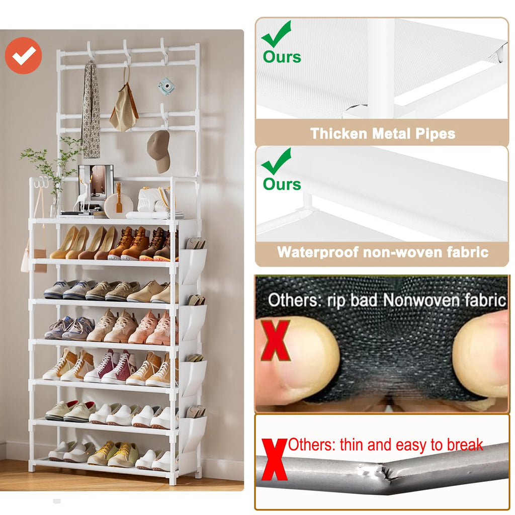 Shoe Rack 7 Tier Shoe Organizer Storage 21-28 Pairs