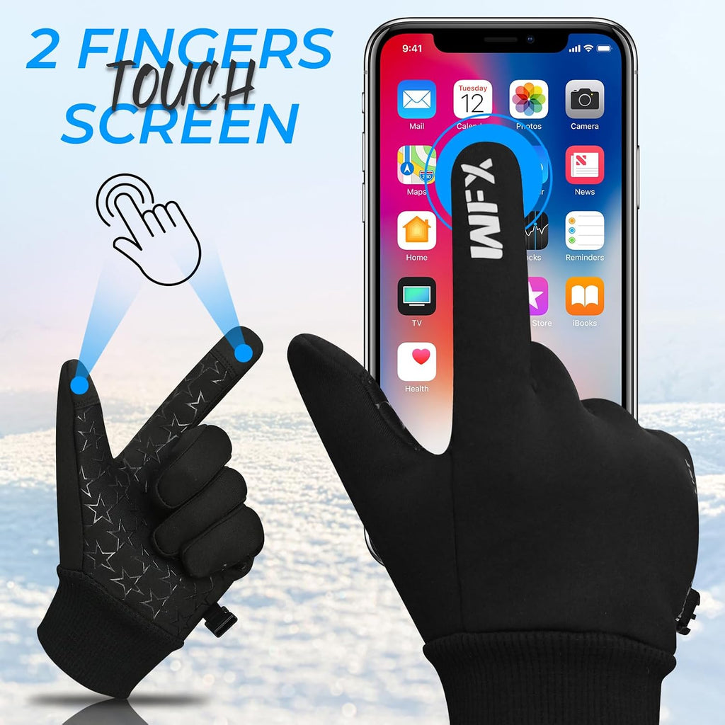 Winter Kids Sports Gloves, Touchscreen Anti-Slip Thermal Boys Gloves for Running, Hiking, Ski Sports & Outdoor
