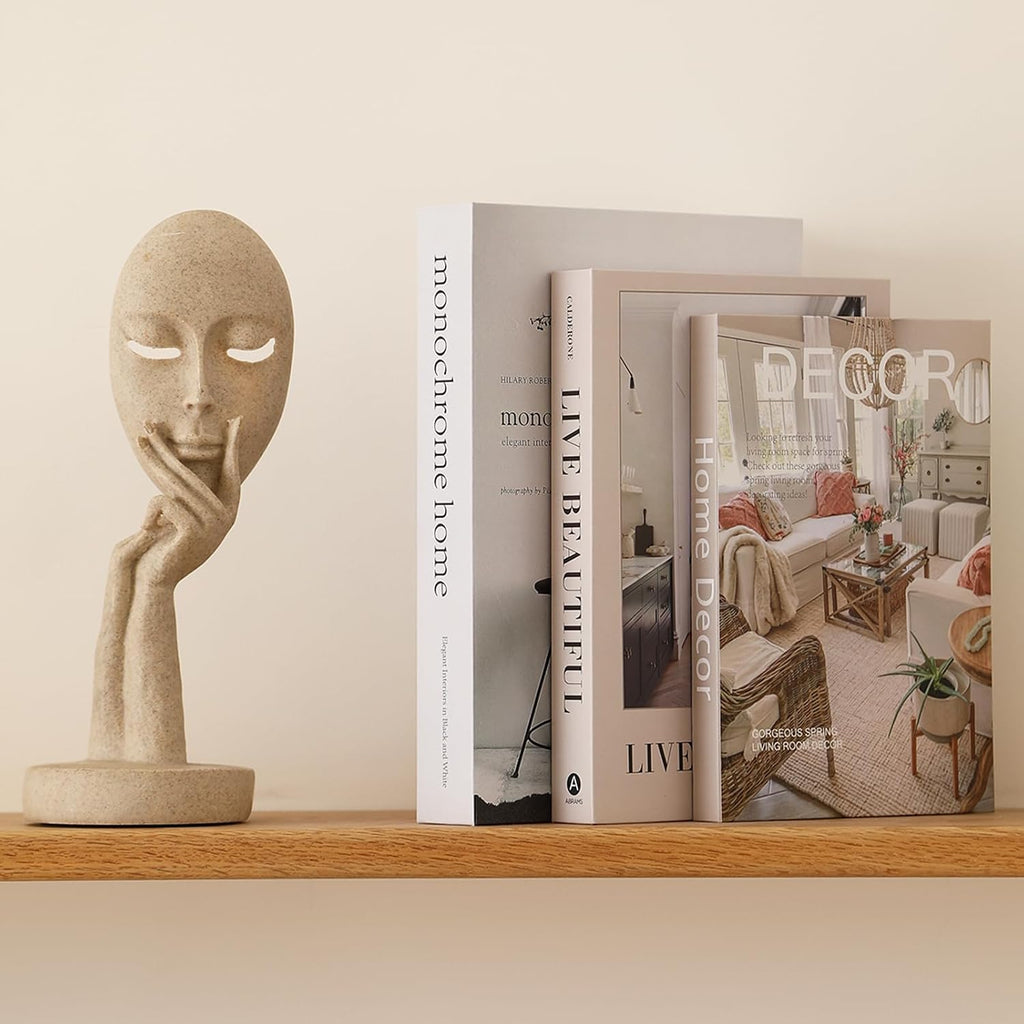 Aesthetic Decorative Books,Set of 3 Stylish Fake Books Storage Box | Modern Faux Books for Decoration,Decor Books Set