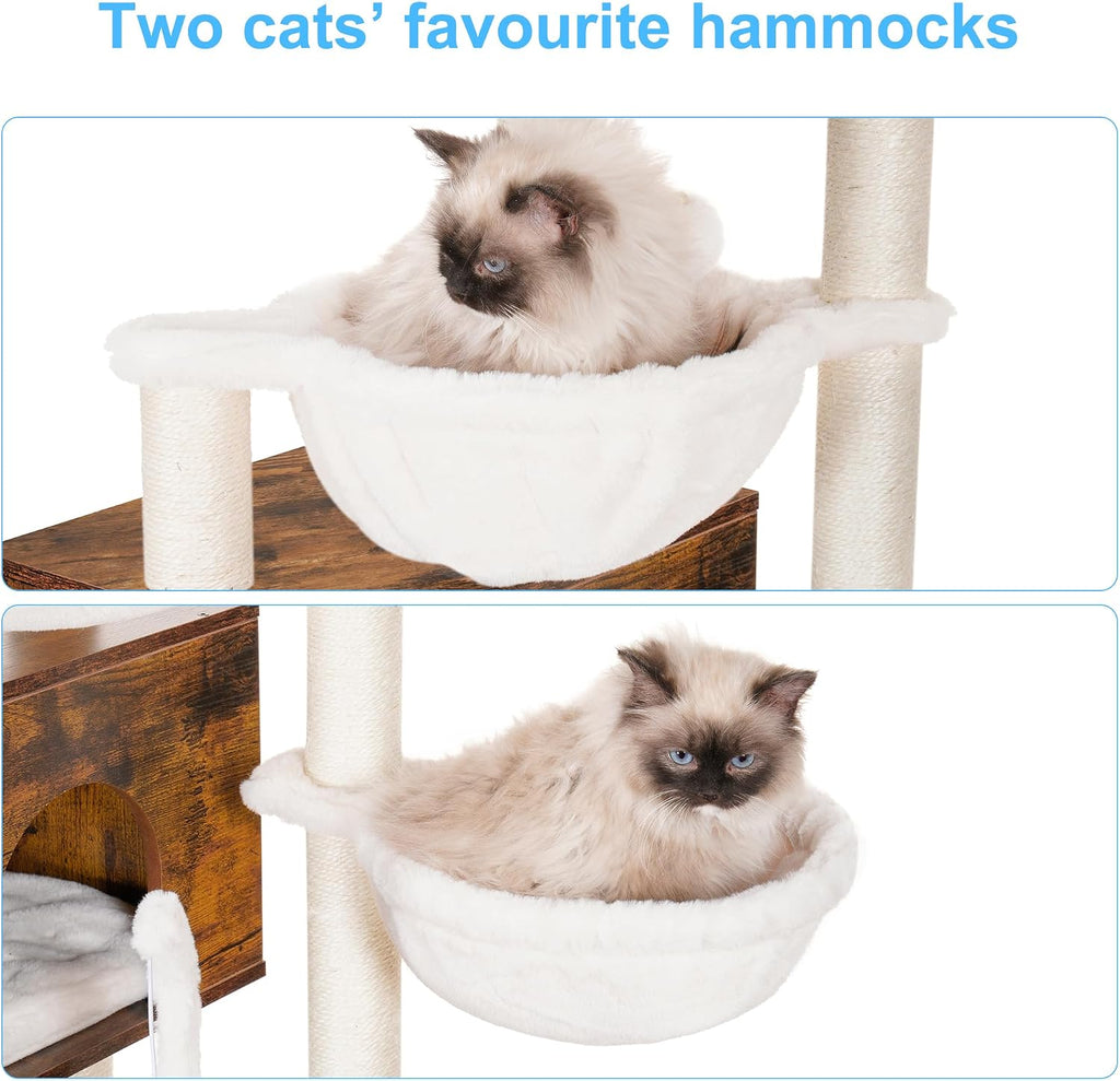 Cat Tree Tower, Wooden Litter Box Enclosure and Condo