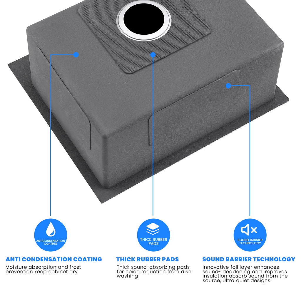 23x18 Inch Drop-In Workstation Kitchen Sink