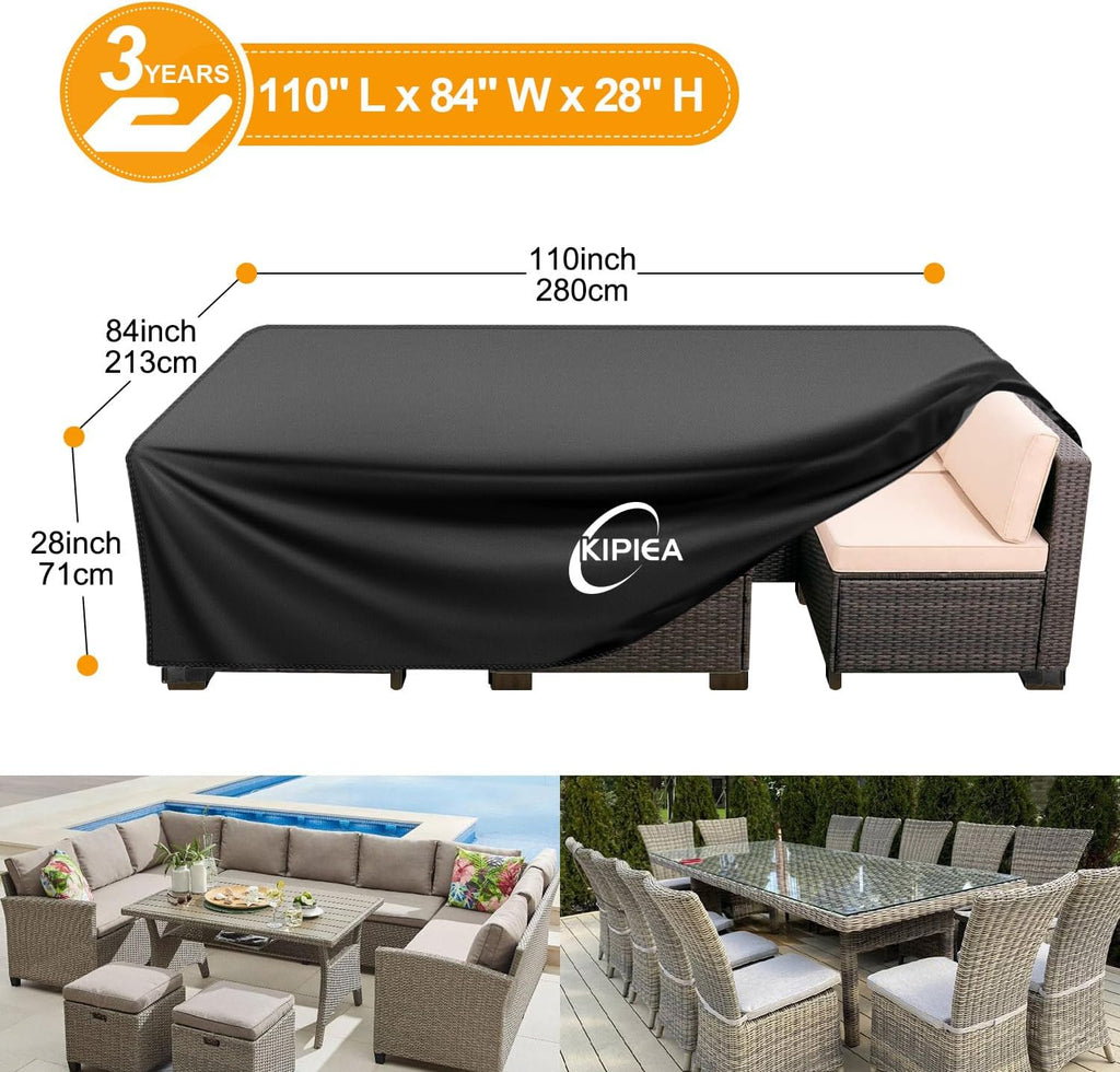 Patio Furniture Covers Waterproof Winter, Heavy-Duty Outdoor Furniture Set Covers for Table Chairs, Anti-UV, No Tears