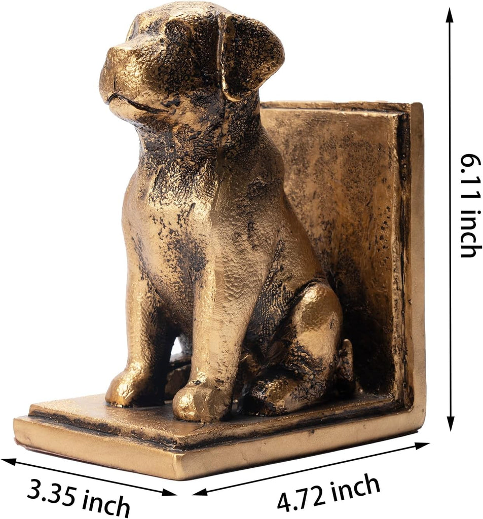 Ends for Shelves to Hold Books Heavy Duty,Decorative Bookend | for Bookshelf Décor,Cute Animal Dog Book Stopper