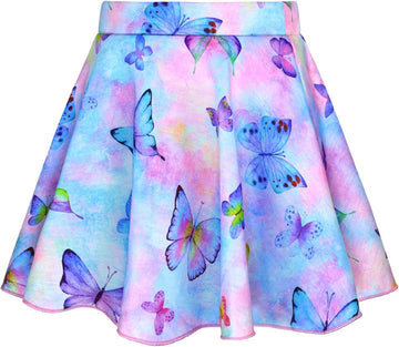 Girls Skorts Stretchy Cheer Skirts for Girls with Built-in Shorts