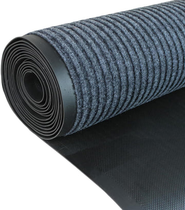 3'x16.4' Outdoor Runner Floor Mat Double Stripes Hallway Runner Rug
