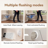 Wall Hung Smart Toilet, Elongated Wall Hung Toilet with Bidet Built In, Heated Seat, Warm Water Wash, Air Dryer