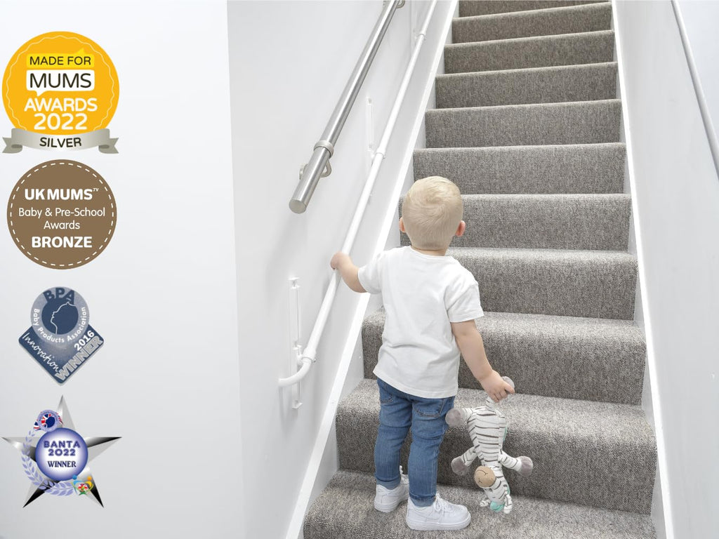 KiddieRail Adjustable Handrail to Help Safeguard Your Child On The Stairs (Standard Configuration)