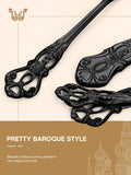 48 Pieces Black Silverware Set with Steak Knives, Gorgeous Retro Royal Silverware Set for 8