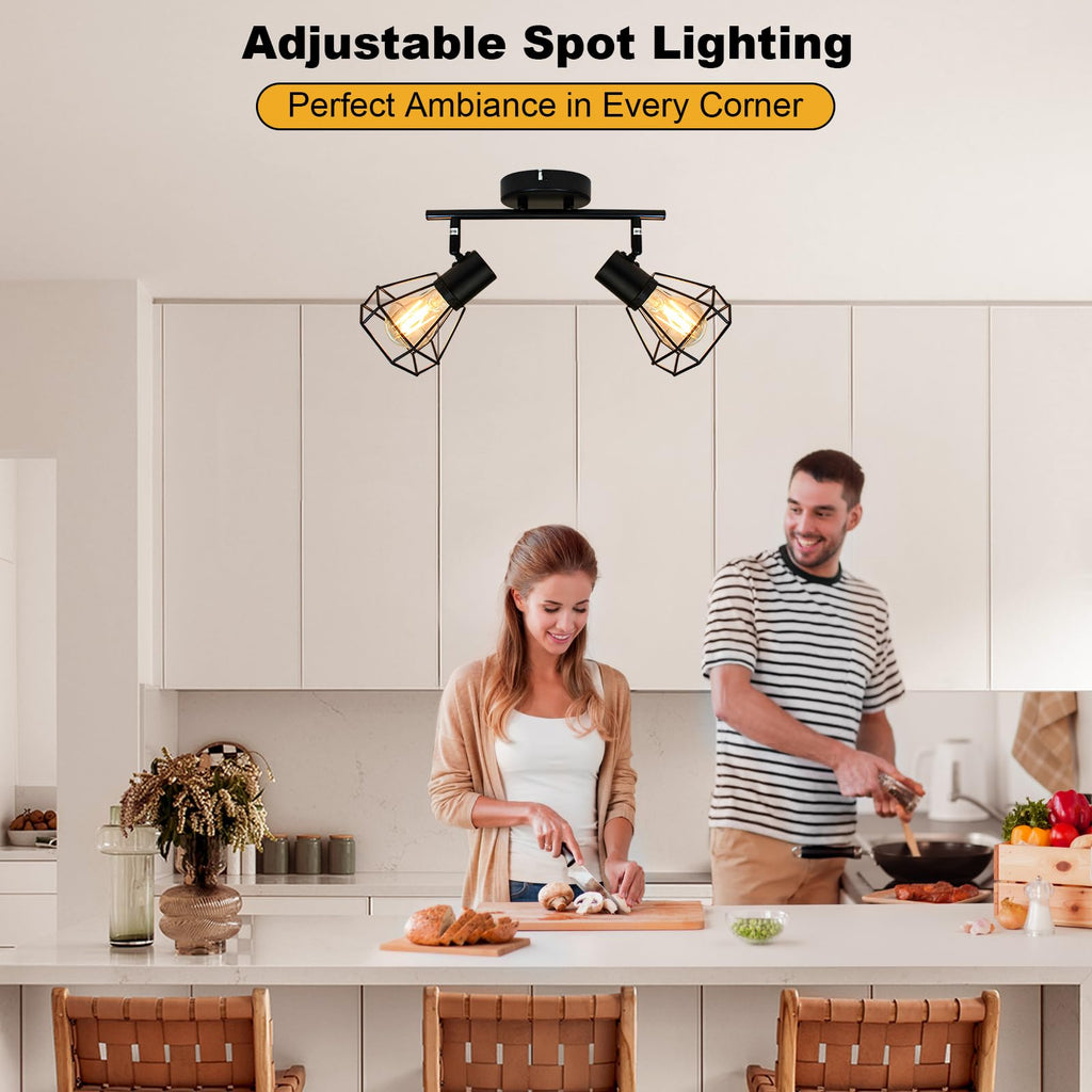 Track Lighting Black, Rotatable Ceiling Light Fixtures, E26