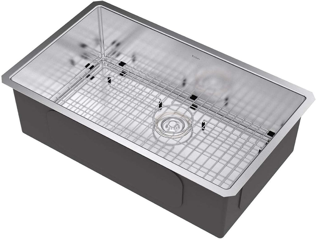 Stainless Steel 32 in 16 Gauge Undermount Sink KHU100-32 | 16-gauge TRU16 steel construction, rounded corners for