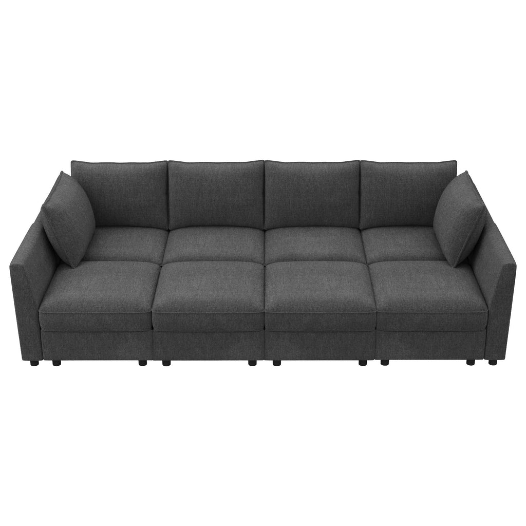 Modular Sofa Sectional Sleeper Couch with Storage Seat Reversible Sectional Sleeper Couch Modular Sofa - Snowflake