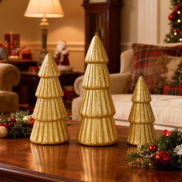 Gold Tabletop Christmas Trees