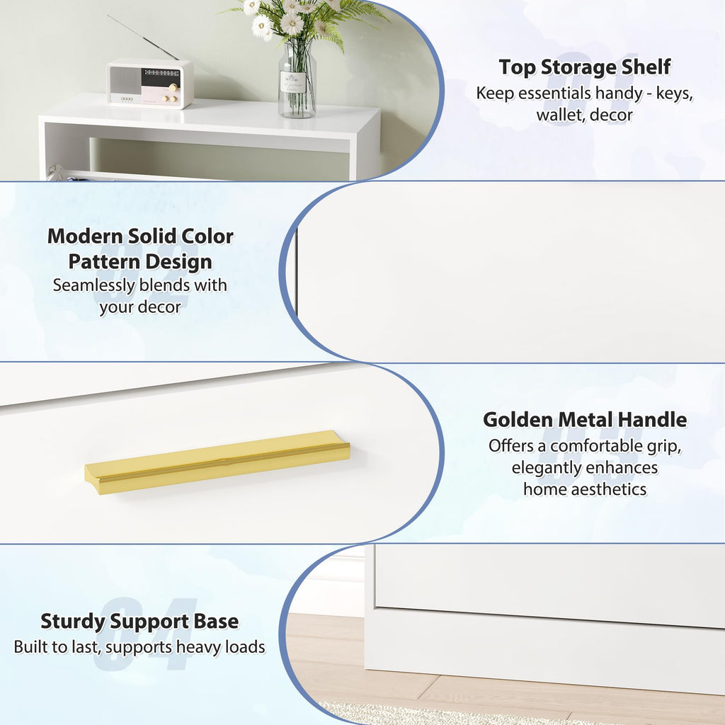 Shoe Cabinet Storage with 2 Flip Drawers and Closed Base, White丨Hidden Shoe Organizer, Freestanding Narrow Shoe