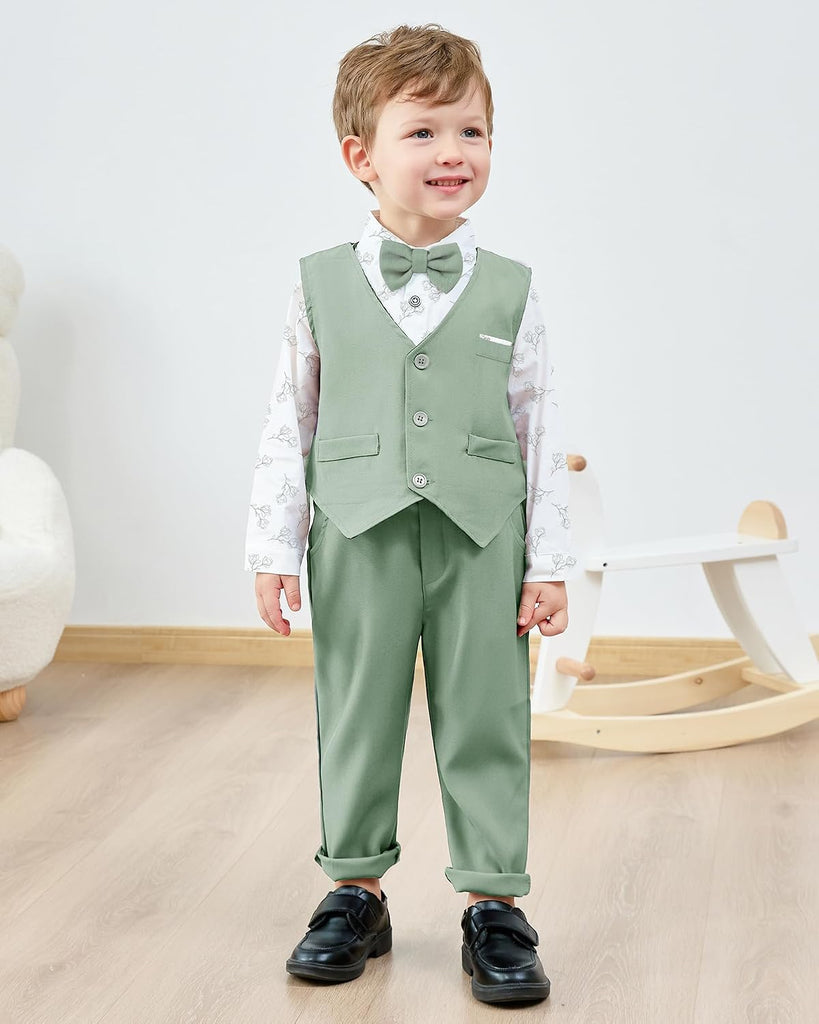 Toddler Suit Boys Formal Wedding Outfit Dress Baby Clothes