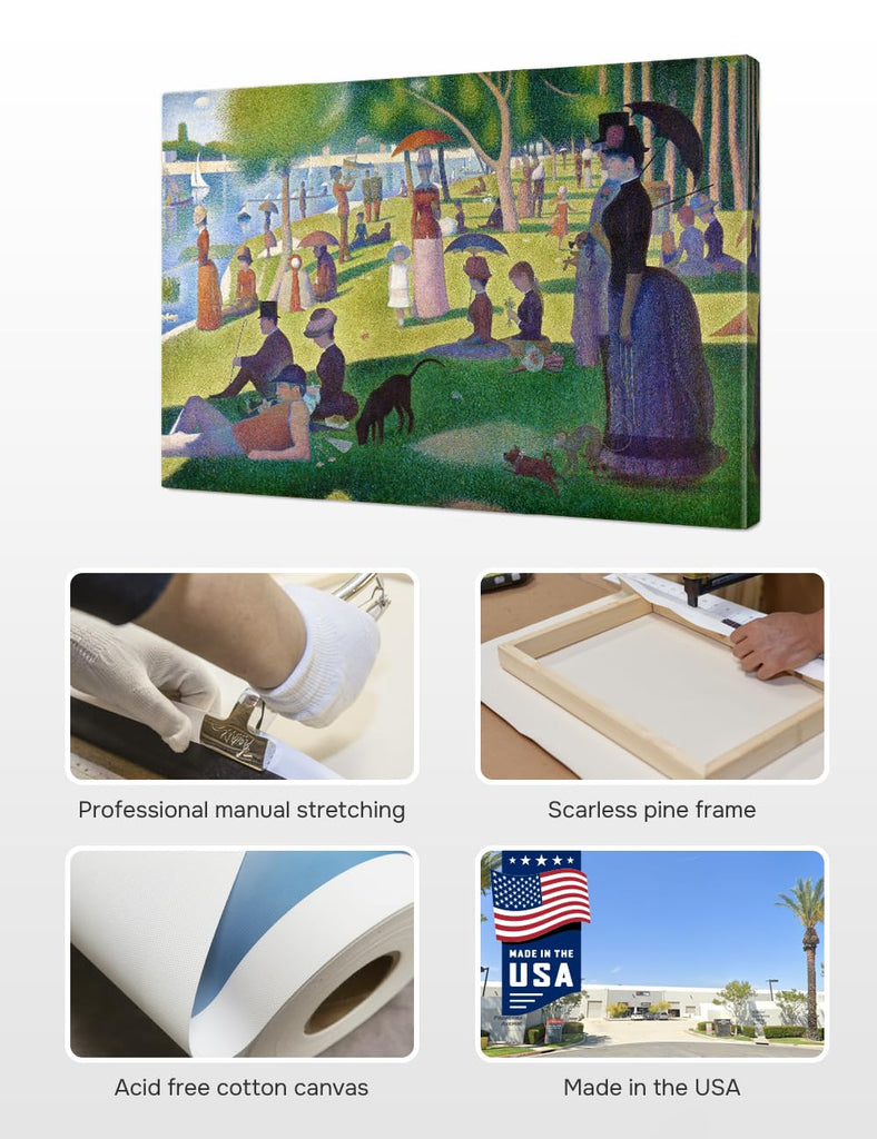 A Sunday on La Grande Jatte Canvas Art, Gallery Wrapped, 30x20