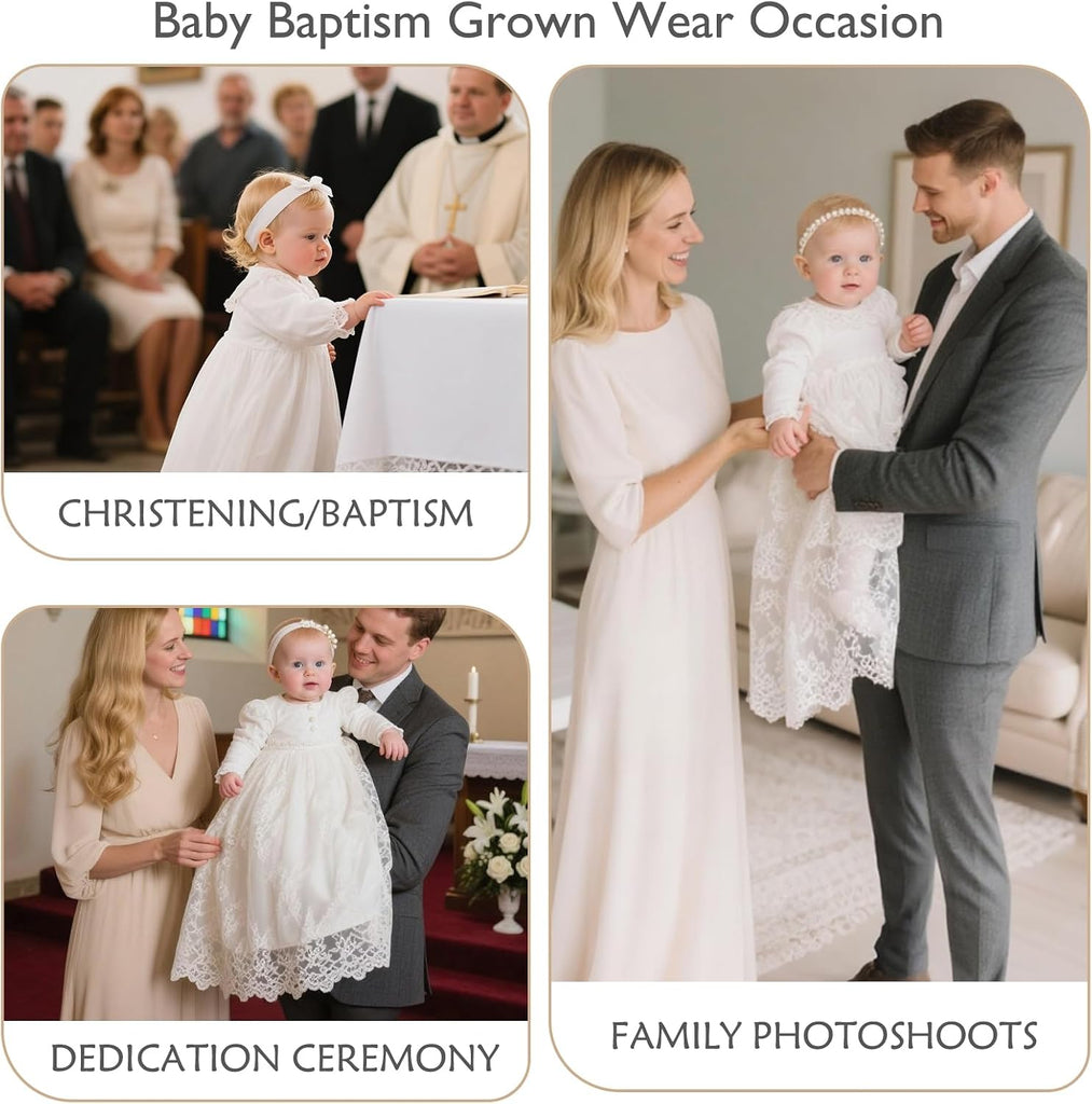 Flower Baby Girl Dresses Baptism Outfits with Shoes Set