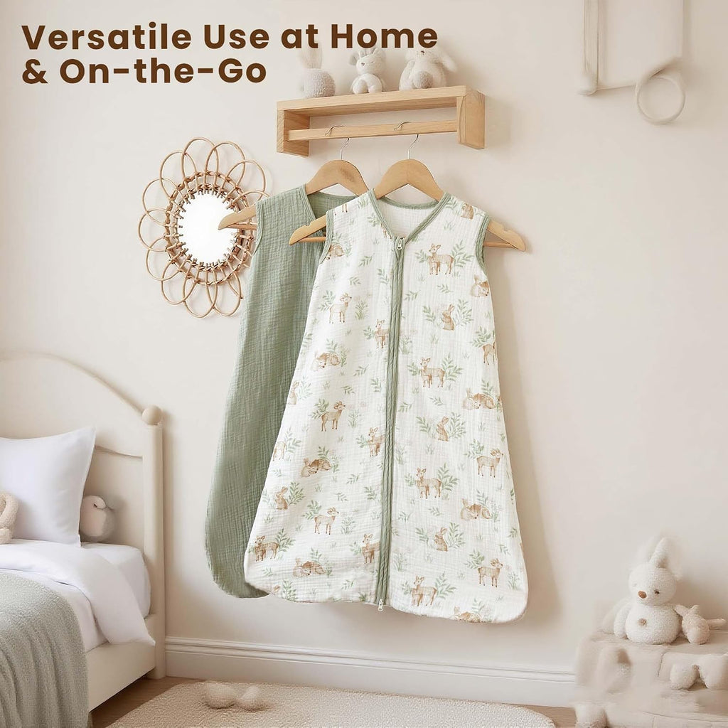 Muslin Baby Sleep Sack, 0.8 TOG Baby Wearable Blanket