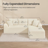 Boneless Couch, Modern Cloud Couch with Deep Seat, Corduroy Sofa for Living Room, Bedroom
