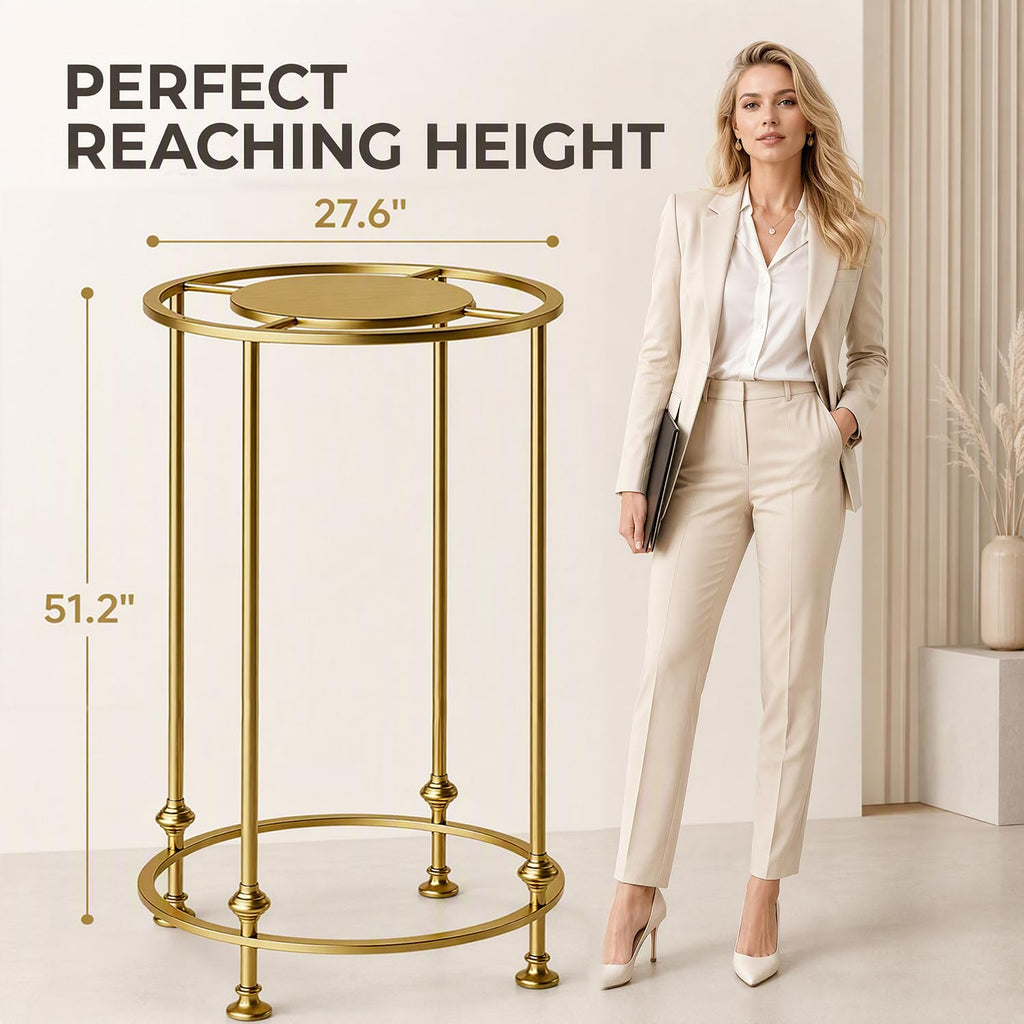 Round Garment Rack for Retail Display - Heavy Duty Clothing Rack Gold