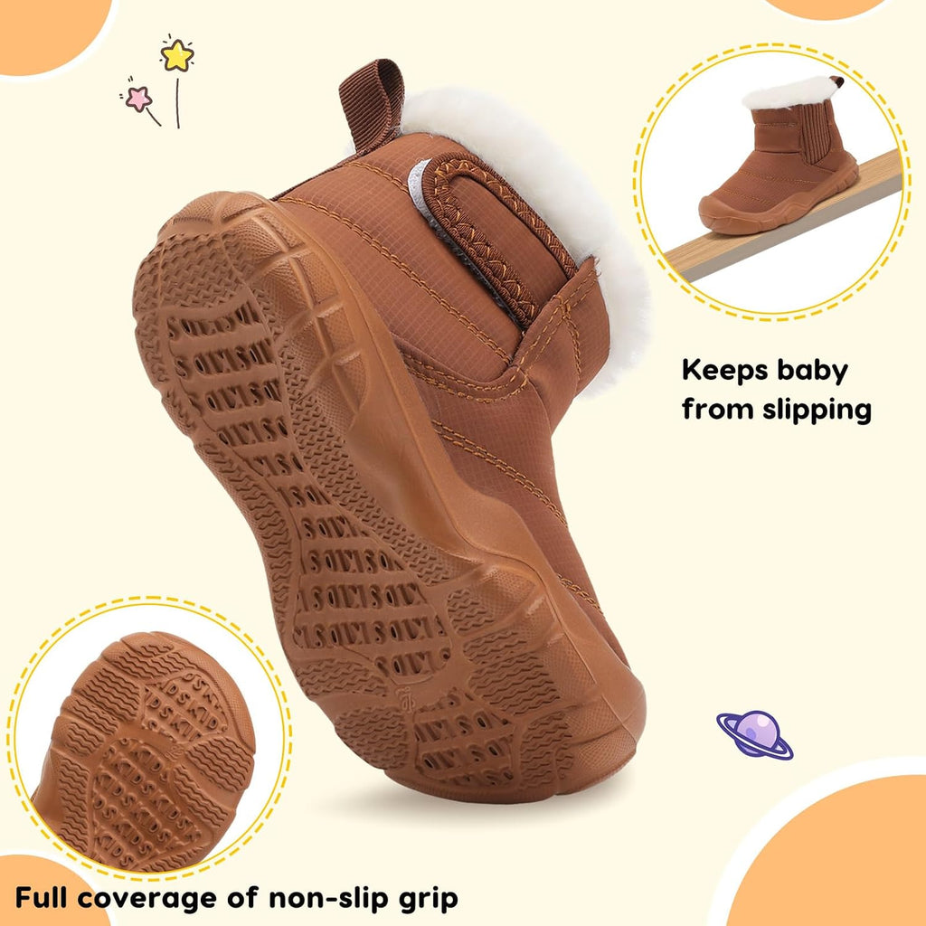 Toddler Girls Boys Winter Snow Boots Baby Slip on Warm Ankle Boots