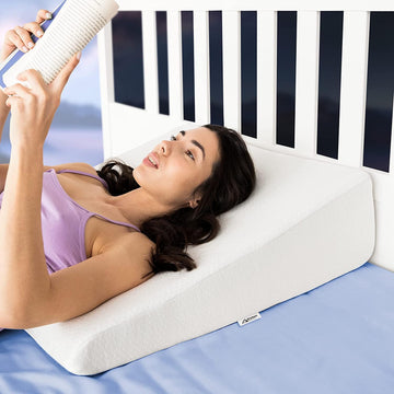 7.5" Wedge Pillow for Acid Reflux - Dr. Recommended Height, Luxurious 2" Memory Foam Pillow Wedge for Sleeping, GERD