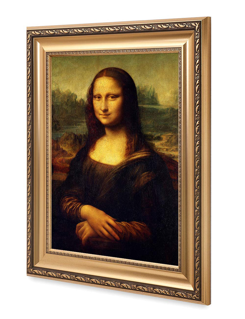 Mona Lisa Framed in Champagne Gold, 36x26