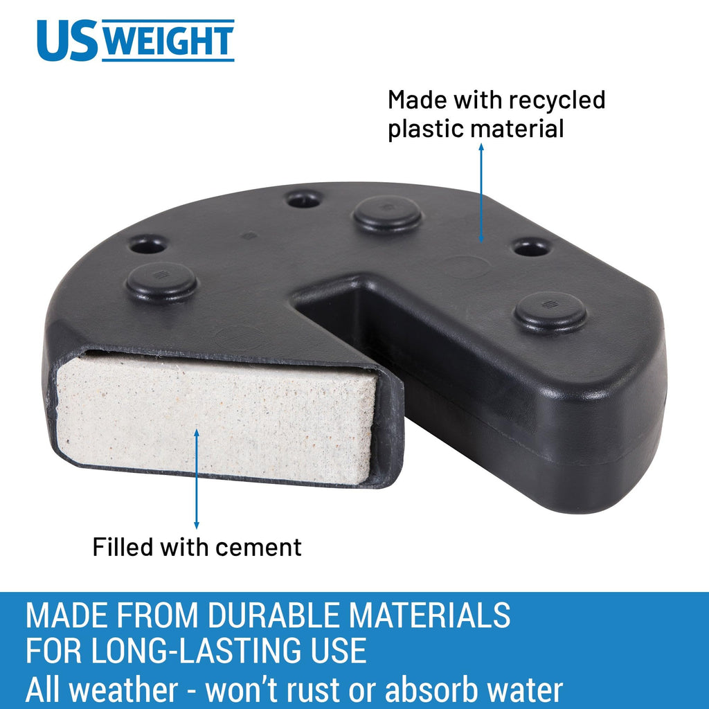 Tailgater Canopy Weights with No-Pinch Design for Easy, Safe Installation, and Removal to Secure Tents, Canopies, and