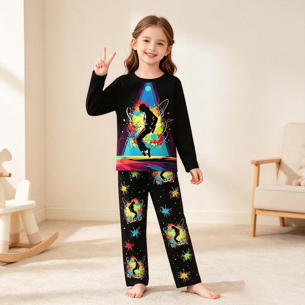 Kids Boys Girls Cool Long Sleeve Clothes Set T-shirt Pants Casual Outfits