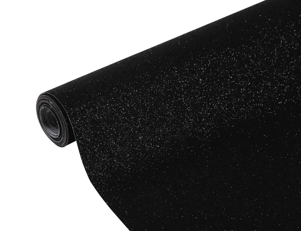 Glitter Faux Leather Sheets: PU Fabric Roll Canvas Back for Craft